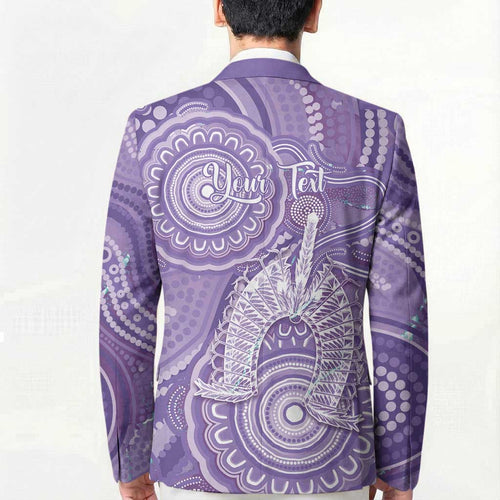 50 Years Deadly NAIDOC Week 2026 Personalised Blazer Dhari Purple Indigenous Art