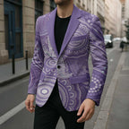 50 Years Deadly NAIDOC Week 2026 Personalised Blazer Dhari Purple Indigenous Art