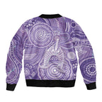 50 Years Deadly NAIDOC Week 2026 Personalised Bomber Jacket Dhari Purple Indigenous Art