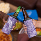 50 Years Deadly NAIDOC Week 2026 Personalised 4 in 1 Can Cooler Tumbler Dhari Purple Indigenous Art