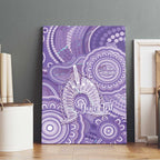 50 Years Deadly NAIDOC Week 2026 Personalised Canvas Wall Art Dhari Purple Indigenous Art