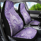 50 Years Deadly NAIDOC Week 2026 Personalised Car Seat Cover Dhari Purple Indigenous Art
