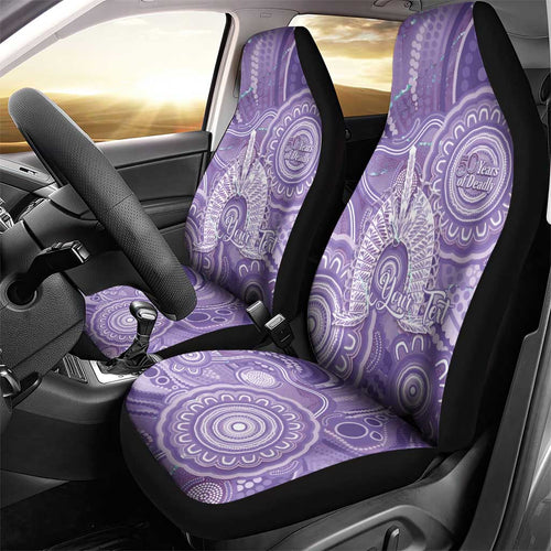 50 Years Deadly NAIDOC Week 2026 Personalised Car Seat Cover Dhari Purple Indigenous Art