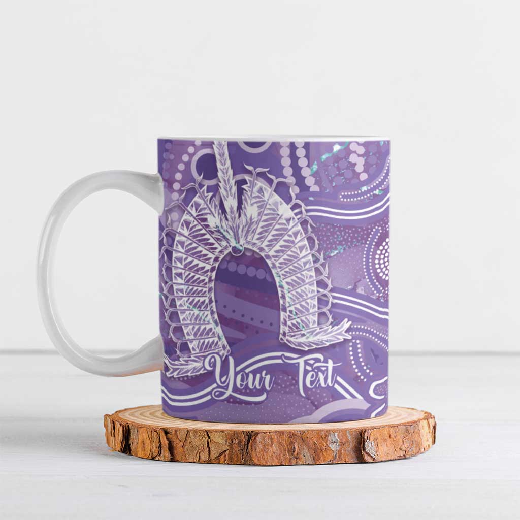 50 Years Deadly NAIDOC Week 2026 Personalised Ceramic Mug Dhari Purple Indigenous Art