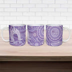 50 Years Deadly NAIDOC Week 2026 Personalised Ceramic Mug Dhari Purple Indigenous Art