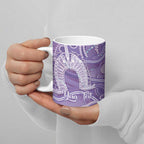 50 Years Deadly NAIDOC Week 2026 Personalised Ceramic Mug Dhari Purple Indigenous Art