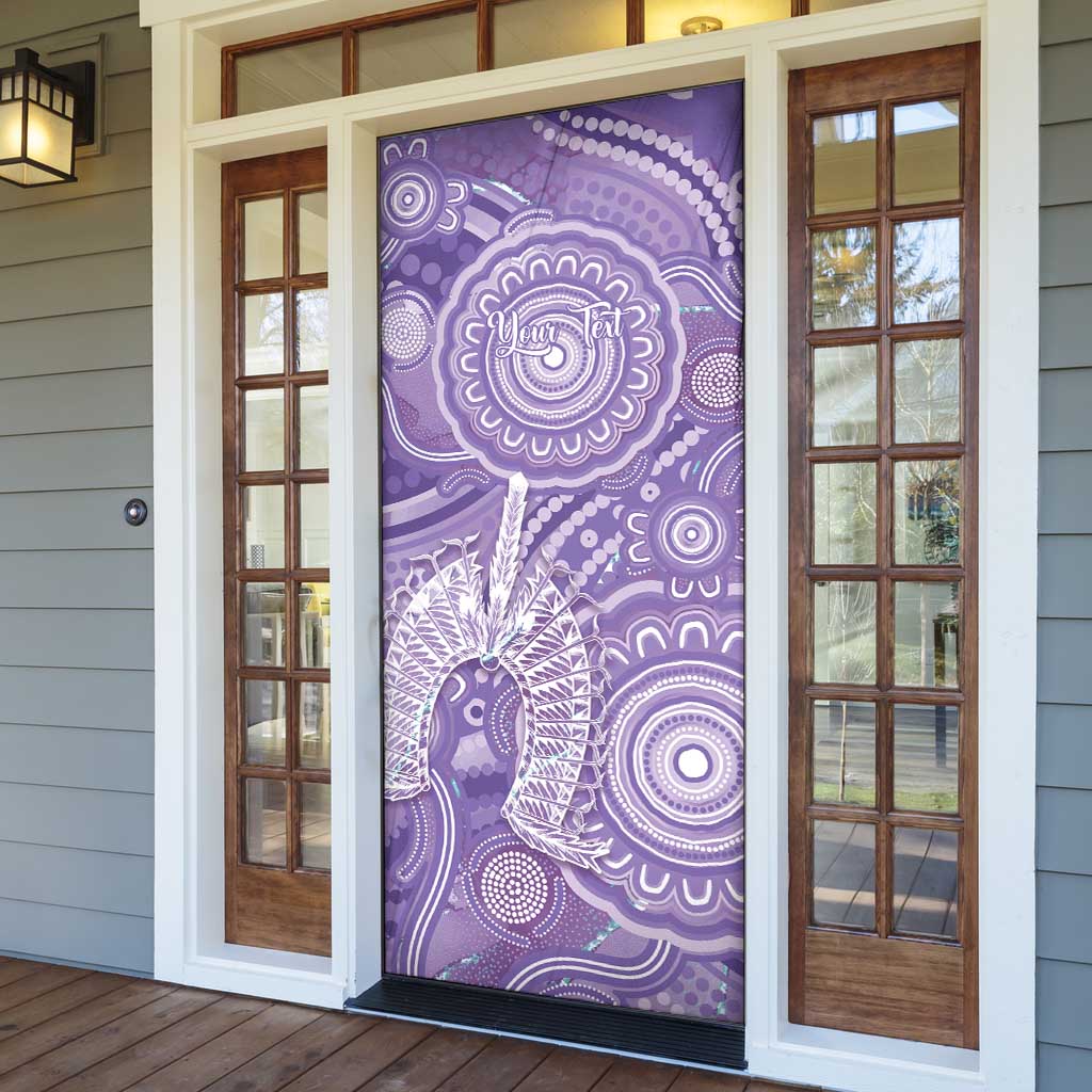 50 Years Deadly NAIDOC Week 2026 Personalised Door Cover Dhari Purple Indigenous Art