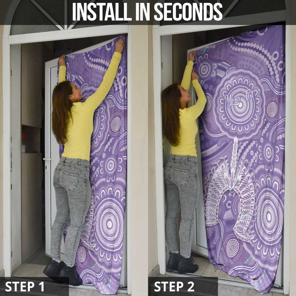 50 Years Deadly NAIDOC Week 2026 Personalised Door Cover Dhari Purple Indigenous Art