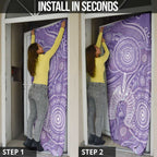 50 Years Deadly NAIDOC Week 2026 Personalised Door Cover Dhari Purple Indigenous Art