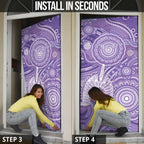 50 Years Deadly NAIDOC Week 2026 Personalised Door Cover Dhari Purple Indigenous Art