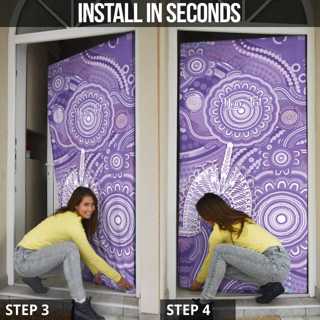 50 Years Deadly NAIDOC Week 2026 Personalised Door Cover Dhari Purple Indigenous Art