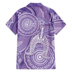 50 Years Deadly NAIDOC Week 2026 Personalised Family Matching Long Sleeve Bodycon Dress and Hawaiian Shirt Dhari Purple Indigenous Art