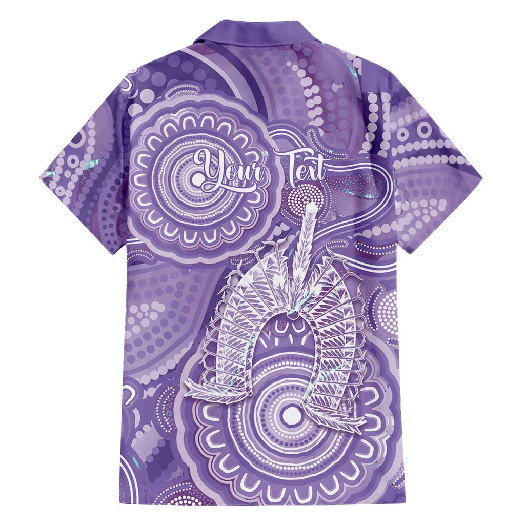 50 Years Deadly NAIDOC Week 2026 Personalised Family Matching Off Shoulder Short Dress and Hawaiian Shirt Dhari Purple Indigenous Art