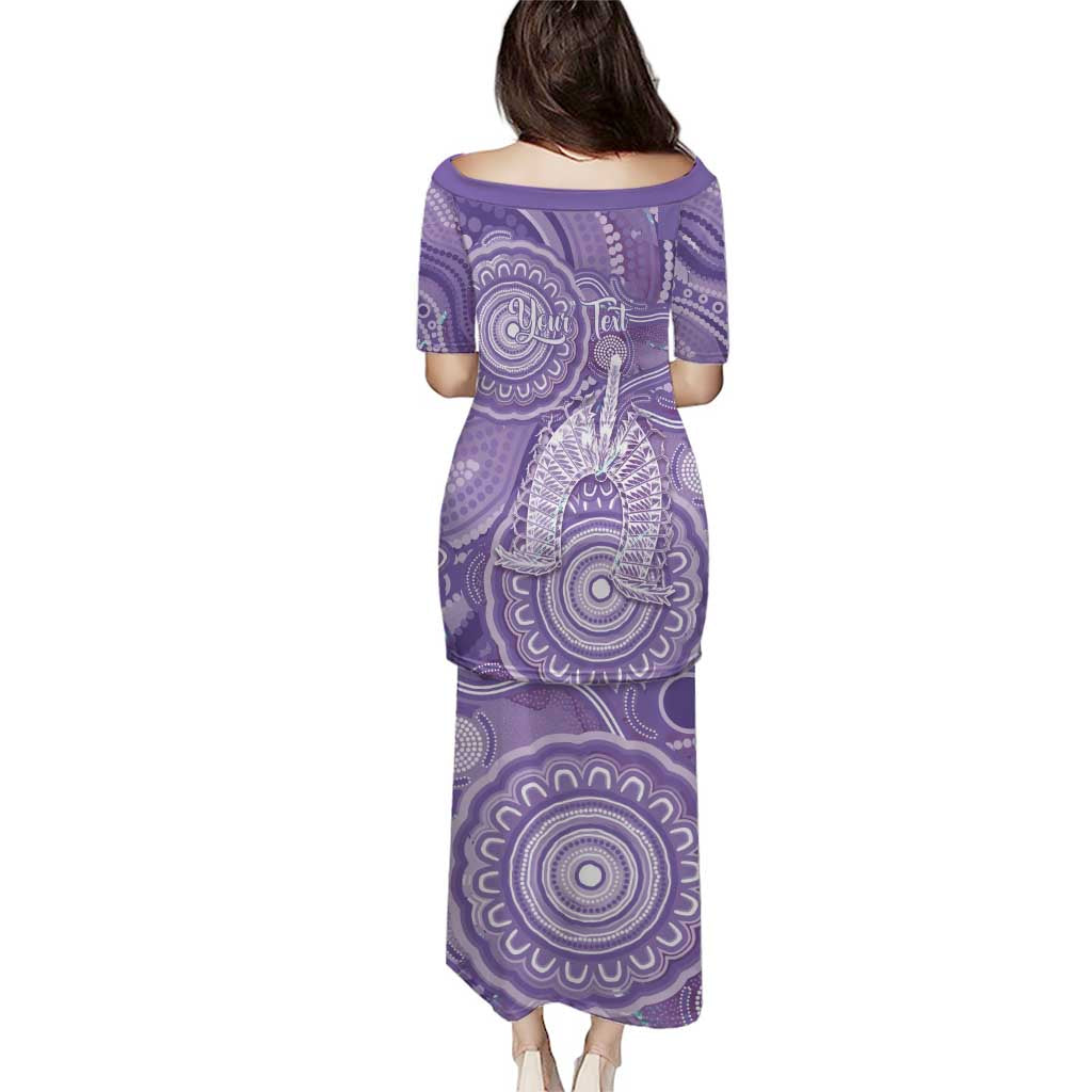 50 Years Deadly NAIDOC Week 2026 Personalised Family Matching Puletasi and Hawaiian Shirt Dhari Purple Indigenous Art