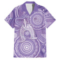 50 Years Deadly NAIDOC Week 2026 Personalised Family Matching Short Sleeve Bodycon Dress and Hawaiian Shirt Dhari Purple Indigenous Art