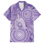 50 Years Deadly NAIDOC Week 2026 Personalised Family Matching Summer Maxi Dress and Hawaiian Shirt Dhari Purple Indigenous Art