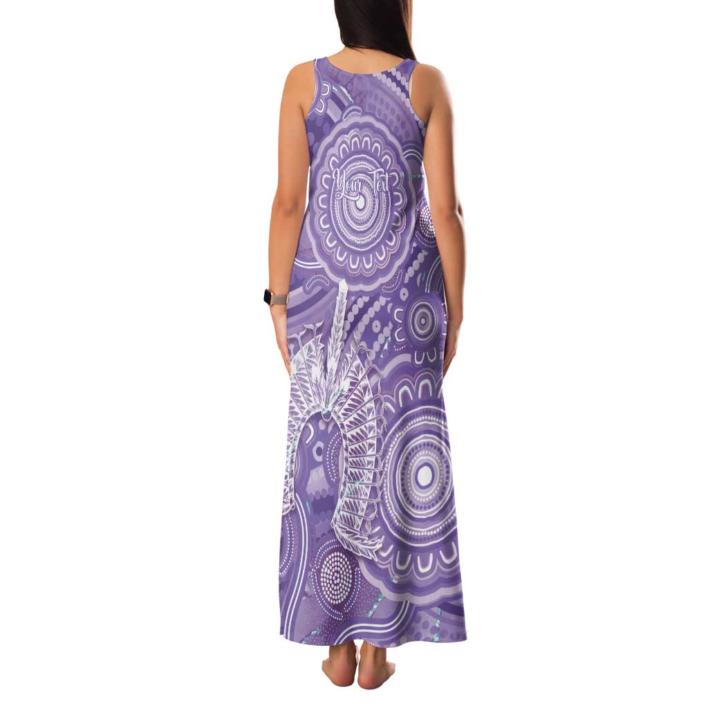 50 Years Deadly NAIDOC Week 2026 Personalised Family Matching Tank Maxi Dress and Hawaiian Shirt Dhari Purple Indigenous Art