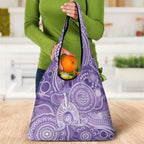 50 Years Deadly NAIDOC Week 2026 Personalised Grocery Bag Dhari Purple Indigenous Art