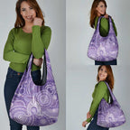 50 Years Deadly NAIDOC Week 2026 Personalised Grocery Bag Dhari Purple Indigenous Art