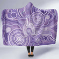 50 Years Deadly NAIDOC Week 2026 Personalised Hooded Blanket Dhari Purple Indigenous Art