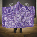 50 Years Deadly NAIDOC Week 2026 Personalised Hooded Blanket Dhari Purple Indigenous Art