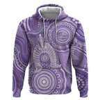50 Years Deadly NAIDOC Week 2026 Personalised Hoodie Dhari Purple Indigenous Art