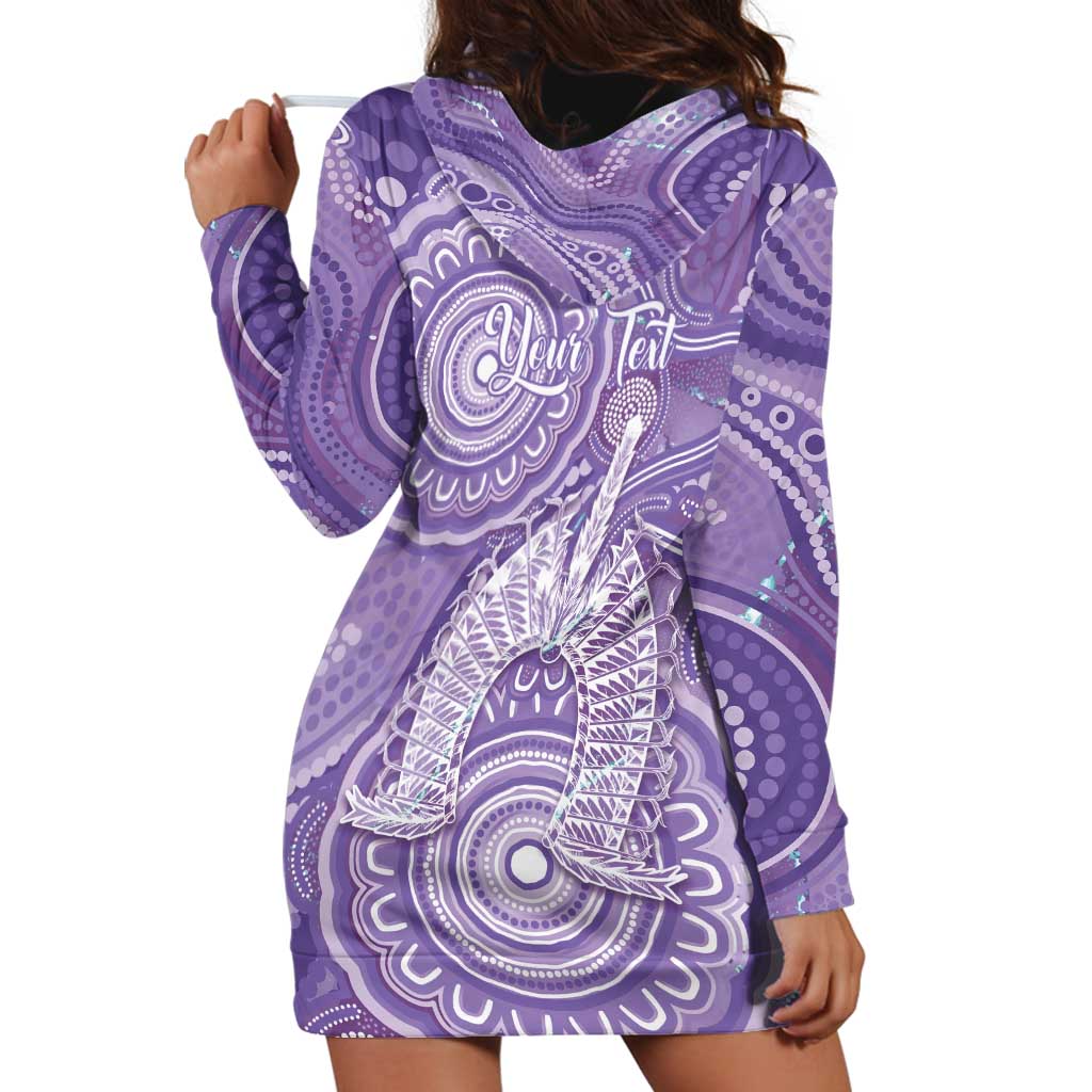 50 Years Deadly NAIDOC Week 2026 Personalised Hoodie Dress Dhari Purple Indigenous Art