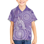 50 Years Deadly NAIDOC Week 2026 Personalised Kid Hawaiian Shirt Dhari Purple Indigenous Art