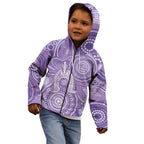 50 Years Deadly NAIDOC Week 2026 Personalised Kid Hoodie Dhari Purple Indigenous Art