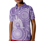 50 Years Deadly NAIDOC Week 2026 Personalised Kid Polo Shirt Dhari Purple Indigenous Art