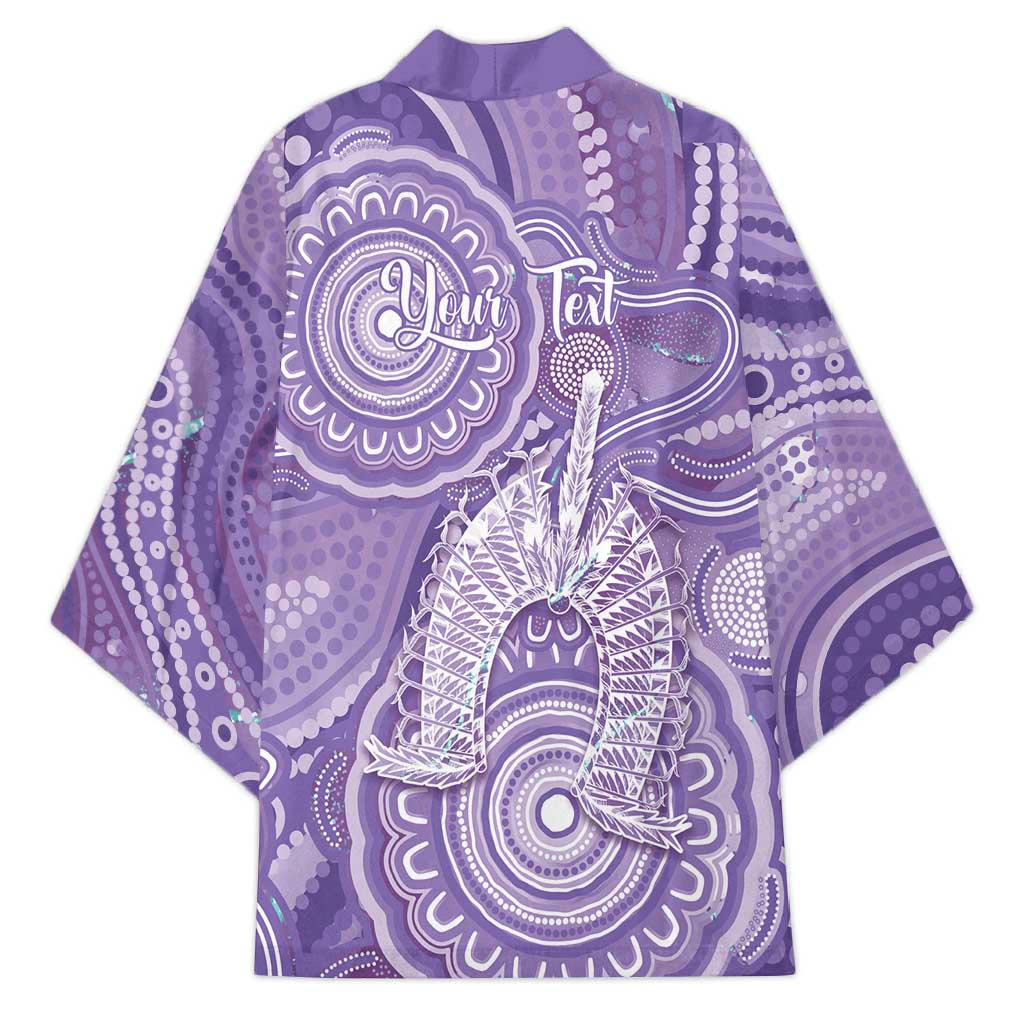 50 Years Deadly NAIDOC Week 2026 Personalised Kimono Dhari Purple Indigenous Art