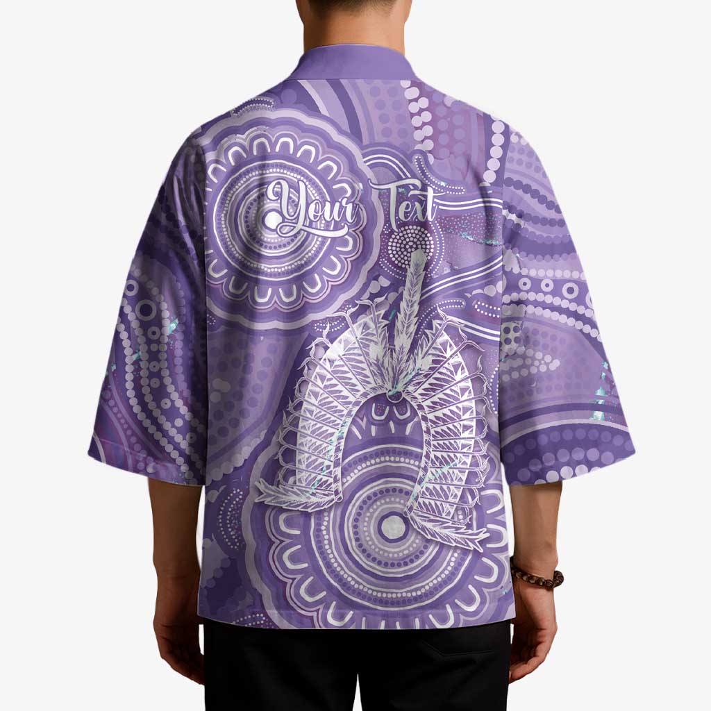 50 Years Deadly NAIDOC Week 2026 Personalised Kimono Dhari Purple Indigenous Art