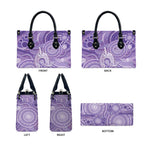 50 Years Deadly NAIDOC Week 2026 Personalised Leather Bag Dhari Purple Indigenous Art