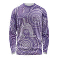 50 Years Deadly NAIDOC Week 2026 Personalised Long Sleeve Shirt Dhari Purple Indigenous Art