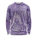 50 Years Deadly NAIDOC Week 2026 Personalised Long Sleeve Shirt Dhari Purple Indigenous Art