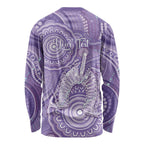 50 Years Deadly NAIDOC Week 2026 Personalised Long Sleeve Shirt Dhari Purple Indigenous Art