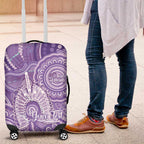 50 Years Deadly NAIDOC Week 2026 Personalised Luggage Cover Dhari Purple Indigenous Art