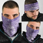 50 Years Deadly NAIDOC Week 2026 Personalised Neck Gaiter Dhari Purple Indigenous Art
