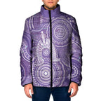 50 Years Deadly NAIDOC Week 2026 Personalised Padded Jacket Dhari Purple Indigenous Art