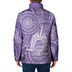 50 Years Deadly NAIDOC Week 2026 Personalised Padded Jacket Dhari Purple Indigenous Art
