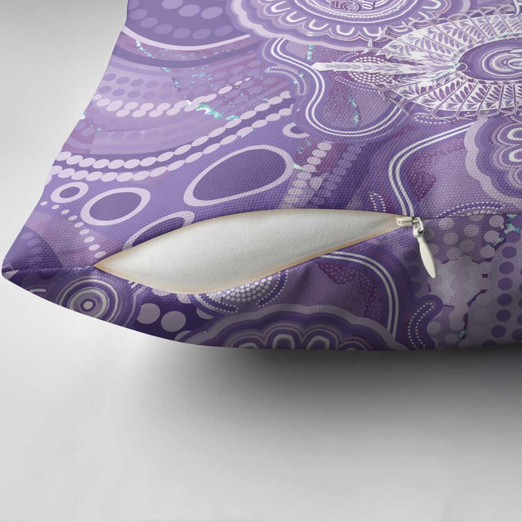 50 Years Deadly NAIDOC Week 2026 Personalised Pillow Cover Dhari Purple Indigenous Art