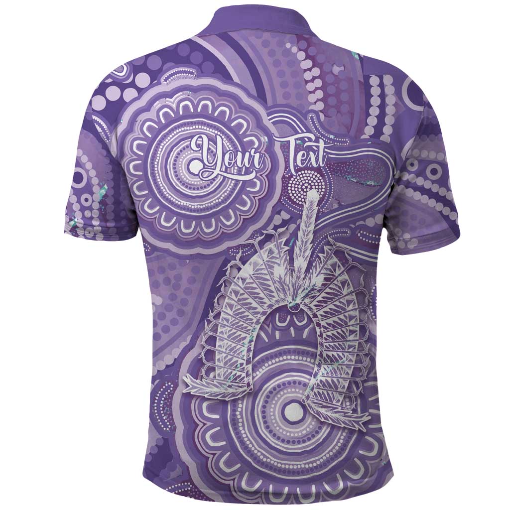 50 Years Deadly NAIDOC Week 2026 Personalised Polo Shirt Dhari Purple Indigenous Art