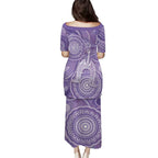 50 Years Deadly NAIDOC Week 2026 Personalised Puletasi Dhari Purple Indigenous Art