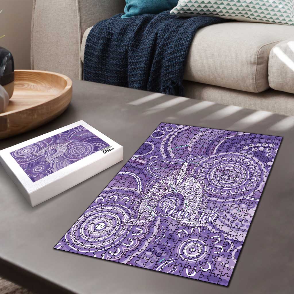 50 Years Deadly NAIDOC Week 2026 Personalised Puzzle Dhari Purple Indigenous Art