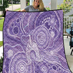 50 Years Deadly NAIDOC Week 2026 Personalised Quilt Dhari Purple Indigenous Art