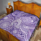50 Years Deadly NAIDOC Week 2026 Personalised Quilt Dhari Purple Indigenous Art