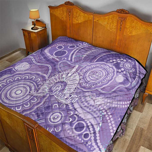 50 Years Deadly NAIDOC Week 2026 Personalised Quilt Dhari Purple Indigenous Art