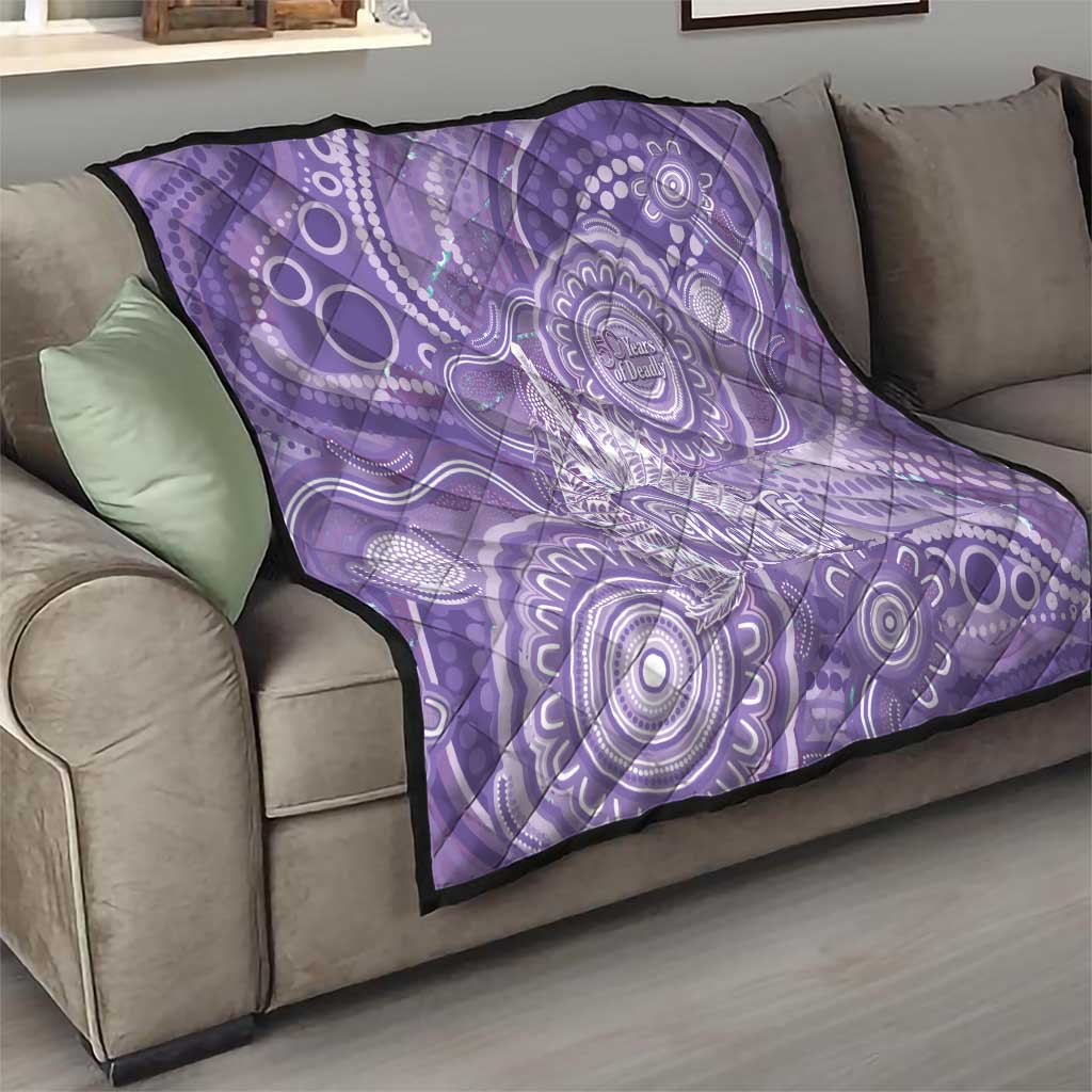 50 Years Deadly NAIDOC Week 2026 Personalised Quilt Dhari Purple Indigenous Art