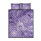 50 Years Deadly NAIDOC Week 2026 Personalised Quilt Bed Set Dhari Purple Indigenous Art