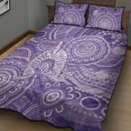 50 Years Deadly NAIDOC Week 2026 Personalised Quilt Bed Set Dhari Purple Indigenous Art